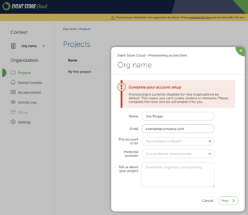 Cloud - Billing Details Form